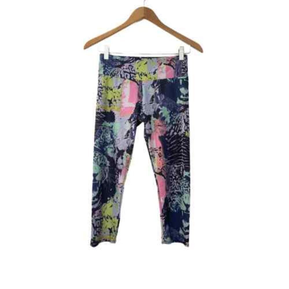 Onzie Tiger Face Jungle Fever Big Cats Cropped Leggings XS